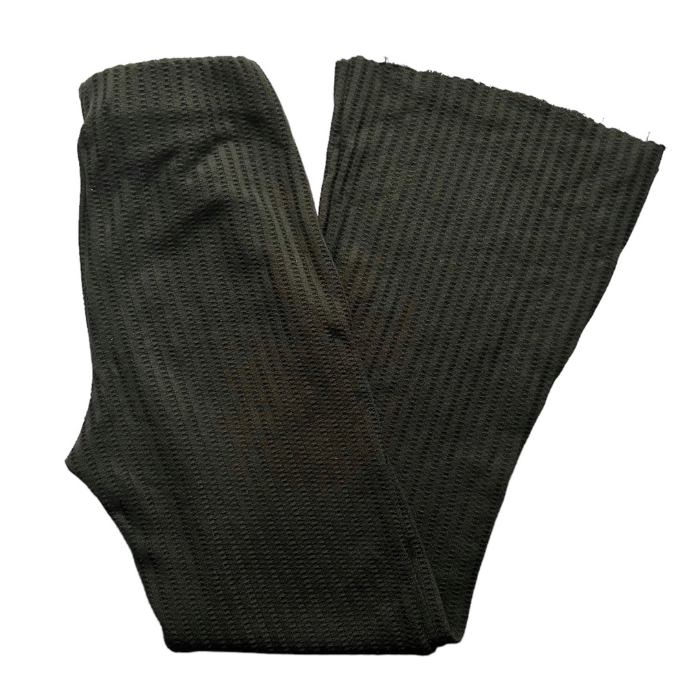 Urban Outfitters Dark Green Knit Flare Pants